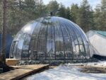 Купольная беседка с дверью с алюминиевым профилем, 12 м
