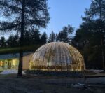 Купольная беседка с дверью с алюминиевым профилем, 12 м