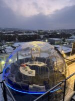 Бескаркасная купольная беседка с половиной открывания 5м