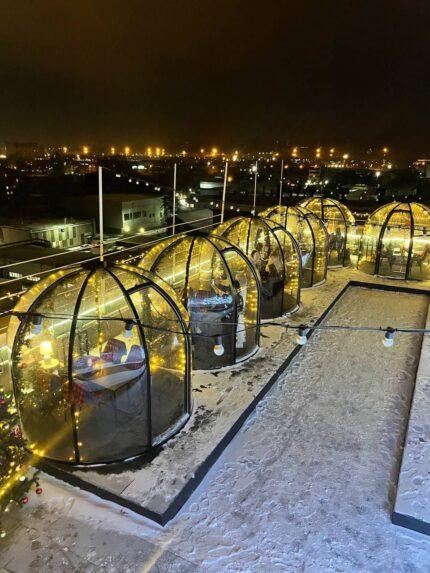 Купольная беседка с дверью 2,25 м, d 3м