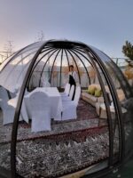 Купольная беседка с дверью с алюминиевым профилем, 5,5 м