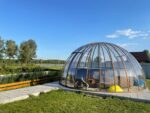 Купольная беседка с дверью 2,25 м, d 7м