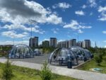 Купольная беседка с дверью, d 6,5м