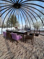 Купольная беседка с дверью 2,25 м, d 7м