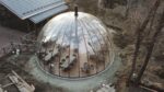 Купольная беседка с дверью 2,25 м, d 10м