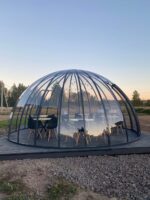 Купольная беседка с дверью с алюминиевым профилем, 6,5 м