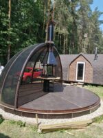 Фундамент для купола с настилом из ламинированной фанеры и утеплением, 4,5м
