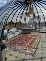Купольная беседка с половиной открывания, с алюминиевым профилем d 6 м