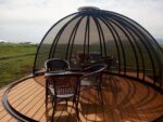 Купольная беседка с половиной открывания, с алюминиевым профилем d 4,5 м
