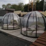 Купольная беседка с половиной открывания, с алюминиевым профилем d 3м
