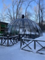 Купольная гриль-беседка с дверью, с алюминиевым профилем d 8м