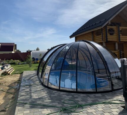 Купольный павильон для бассейна, овал 10x7м