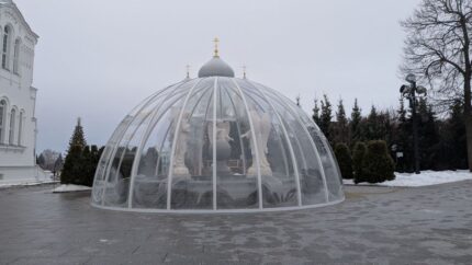 Купольная беседка с дверью 2,25 м, d 6м