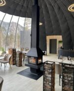 Купольная беседка с дверью 2,25 м, d 10м